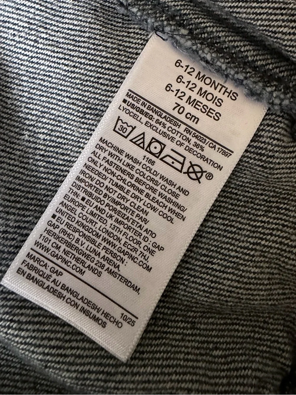 GAP washed never